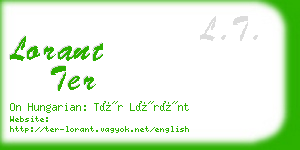 lorant ter business card